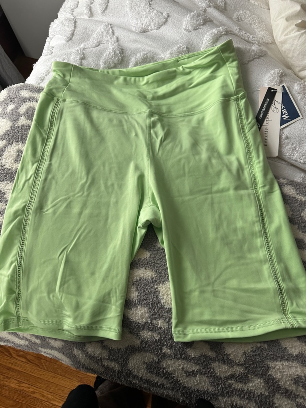 Nanette Lepore Light Green Bike Shorts